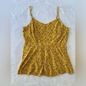 Old Navy Yellow Tank Top With Side Zipper‎ Size XL